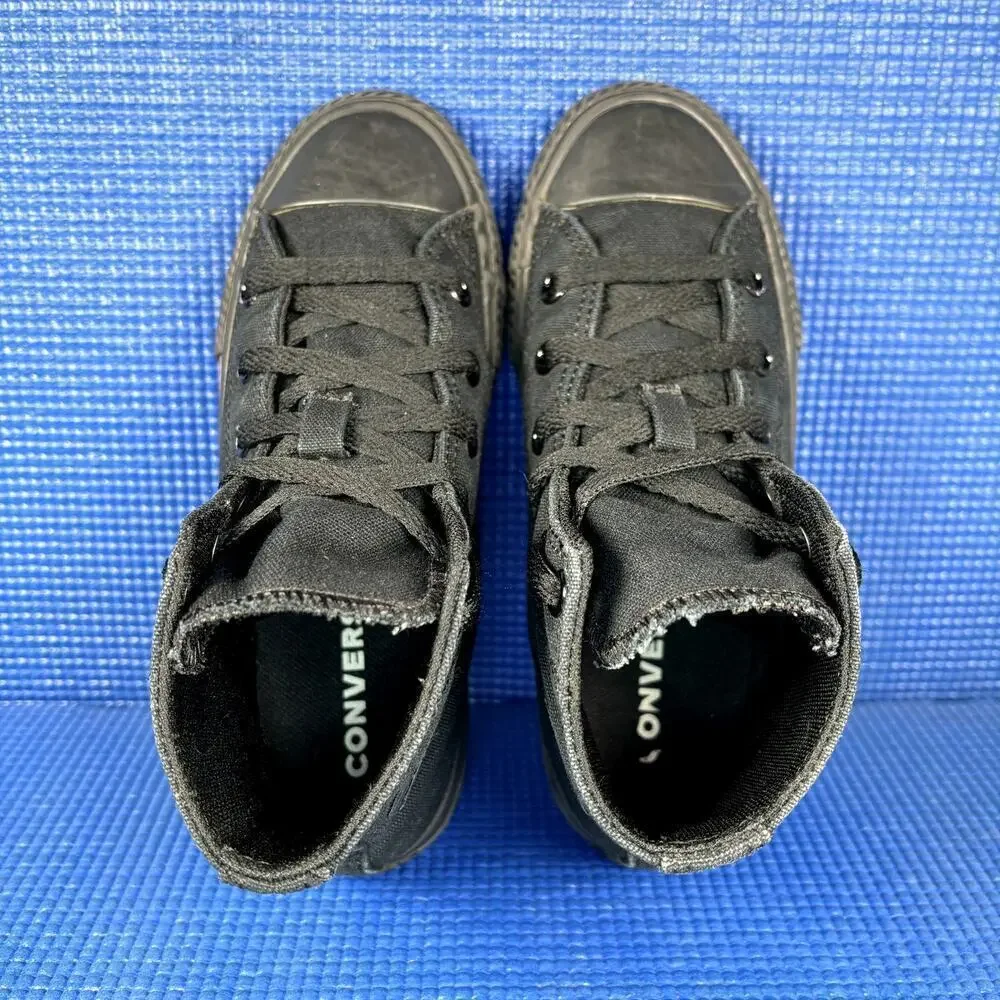 🔴 CONVERSE ALL STAR CHUCK TAYLOR Kids-Boys Size 13 Black Hi-Top Shoes 3S121
